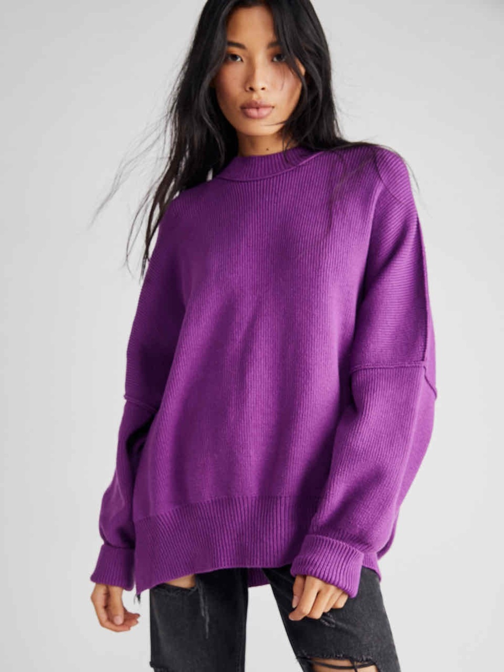 FREE PEOPLE Easy Street Tunic in Sparkling Grape S